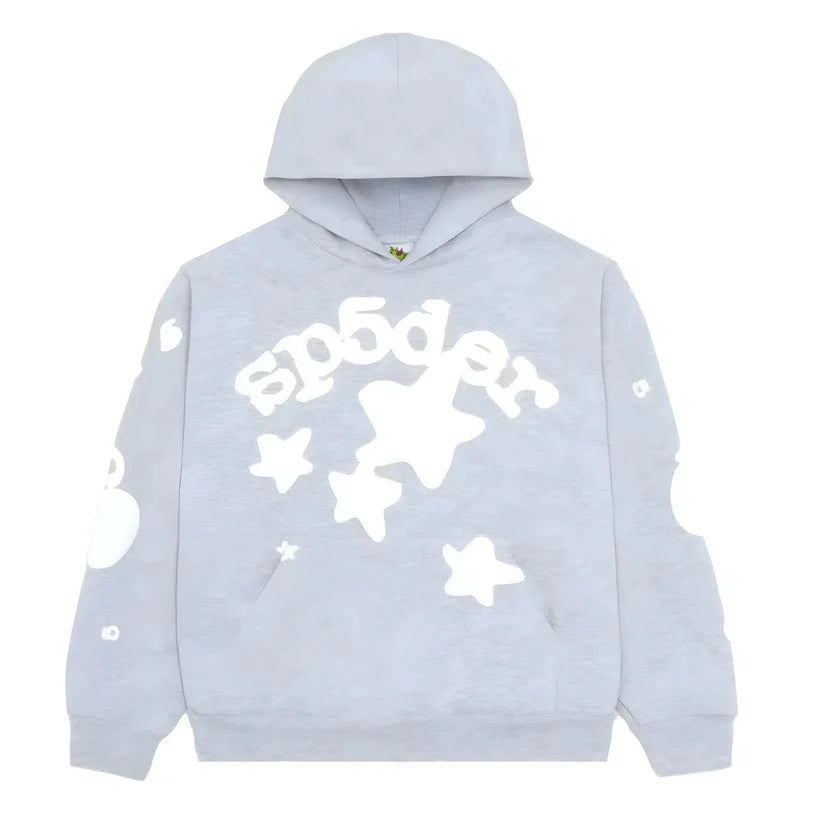 "Sp5der-Hoodie" Light Grey
