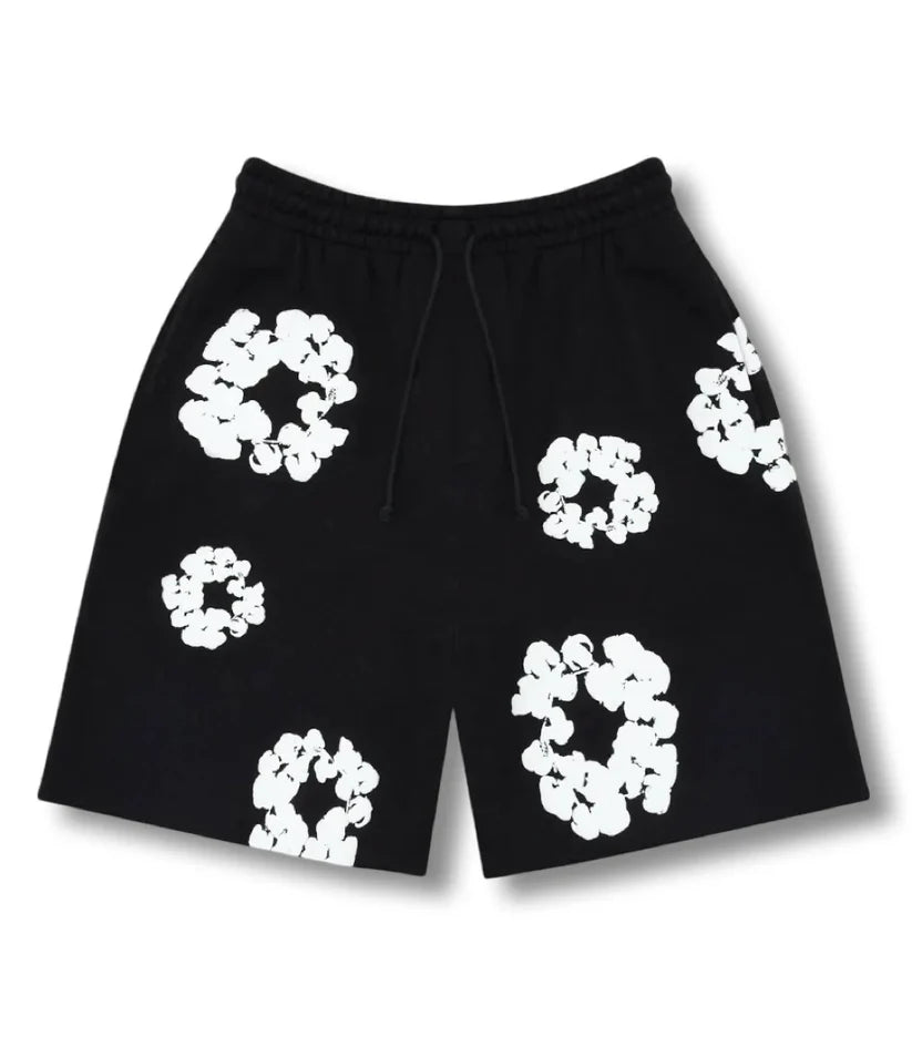 "Flower Shorts" Black
