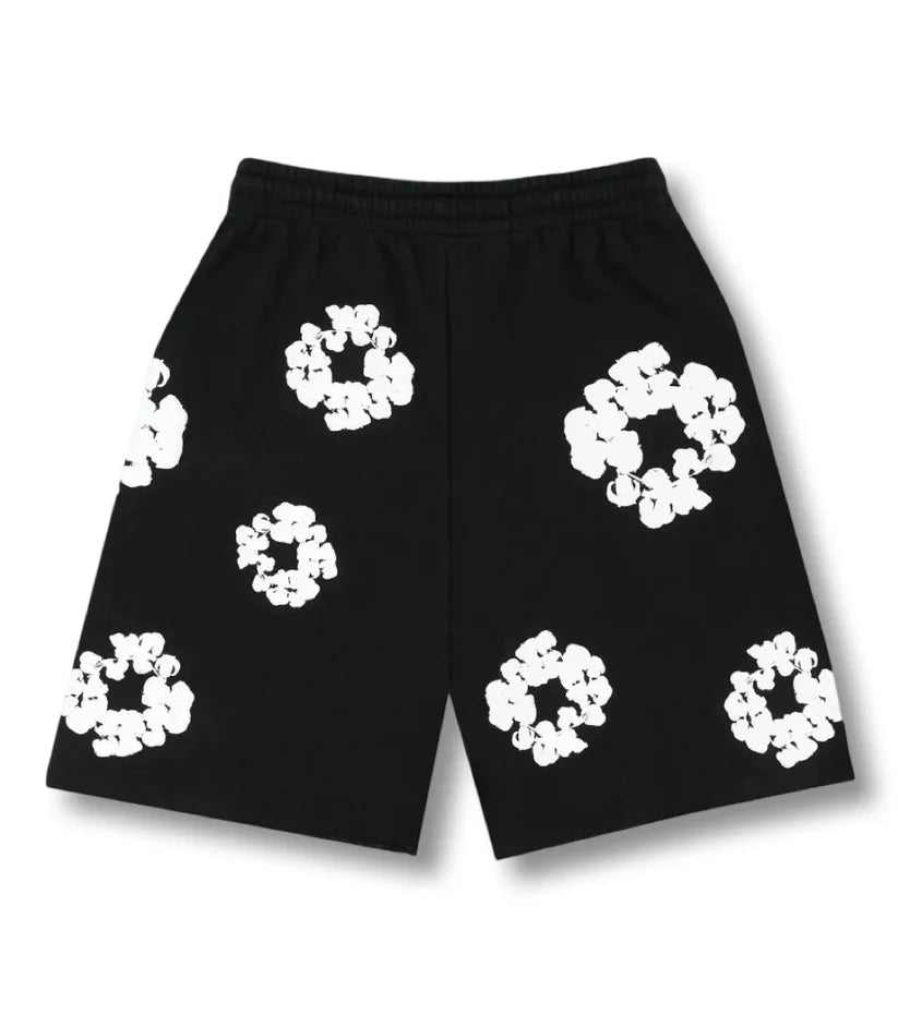 "Flower Shorts" Black