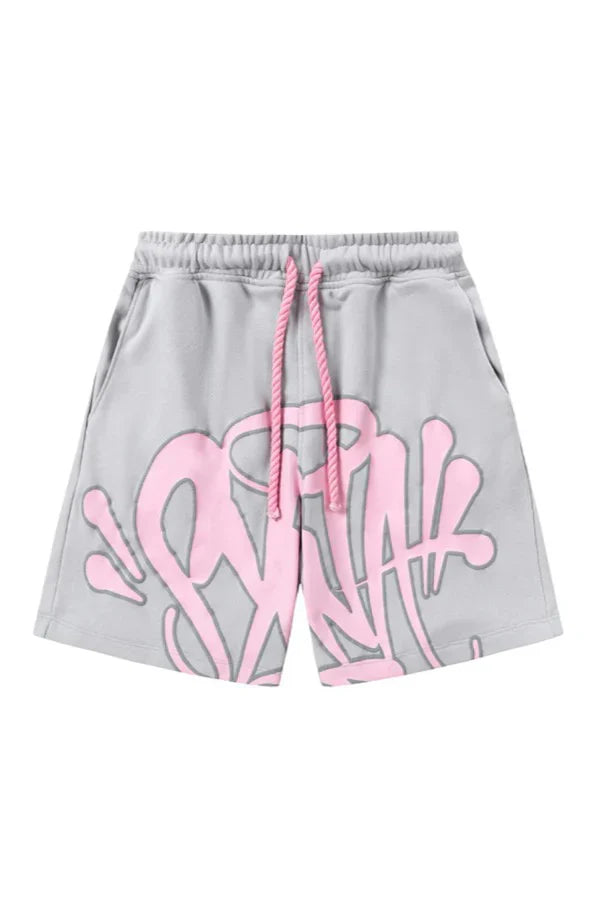 "Graffiti" Short set Grey Pink